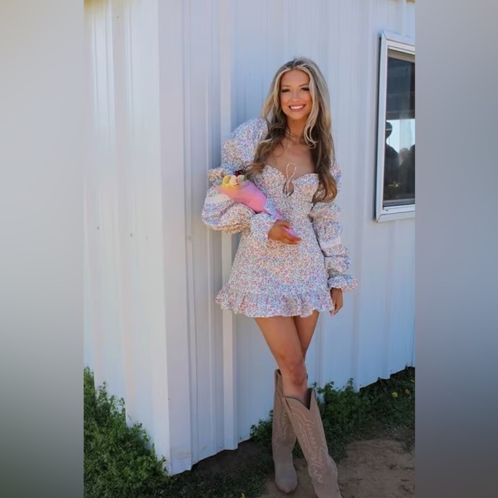 For Love & Lemons Lucca Floral Mini Dress